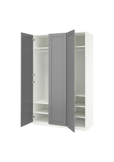 Ikea Beyaz Şık Kapaklı Gardırop 150x60x236 Cm