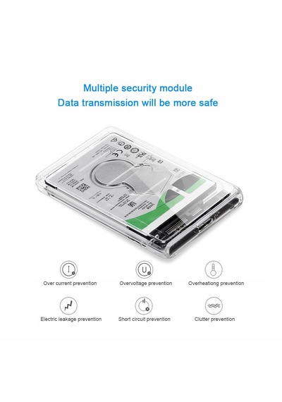 4266 2.5" Usb 3.0 Harici Ssd Harddisk Şeffaf Taşınabilir Hdd Kutusu Sata