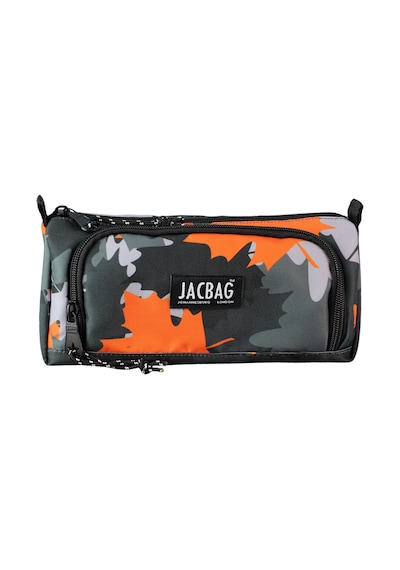 Jacbag Prime Xl-lastik Ayraçlı İki Bölmeli Kalem Kutusu Prime Xl-turuncu Camoflora renkli