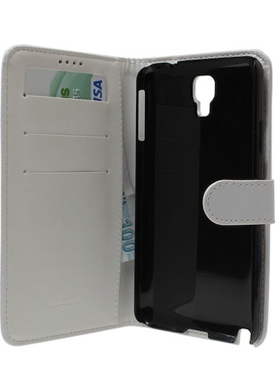 Galaxy Note 3 Neo N7500 İle Uyumlu Yan Model Kapaklı Kılıf Beyaz