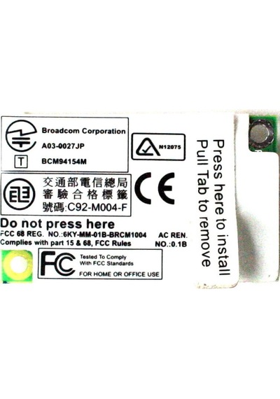 Broadcom BCM94154M Laptop Notebook Fax Modem Board