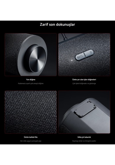 Masaüstü Hoparlör Koyu Gri, 4 Üniteli Stereo, Rgb Renkli Işıklı Xiaomi Türkiye
