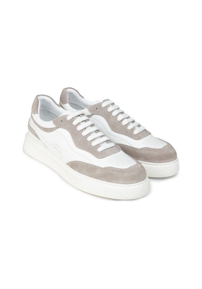 Deery Erkek Hakiki Deri Beyaz Sneaker Ayakkabı - 02013mbyze01 Beyaz