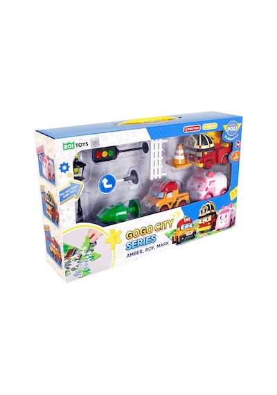 Polı Zr-913 Robocar Poli Gogo City Seri Ambar,roy,mark Oyun Seti Standart