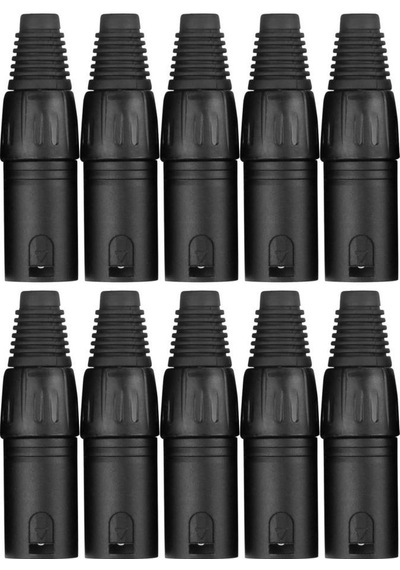 Xlr Konnektör - 3 Pin - Erkek - Siyah -