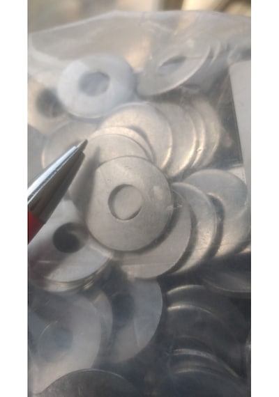 Paslanmaz Geniş Pul Vida Pulu Metal Pul 50 Adet Delik Çap 10 Mm Dış Çap 20 Mm Diğer