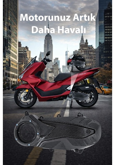 Honda Pcx Uyumlu Camlı Karbon Debriyaj Kapağı