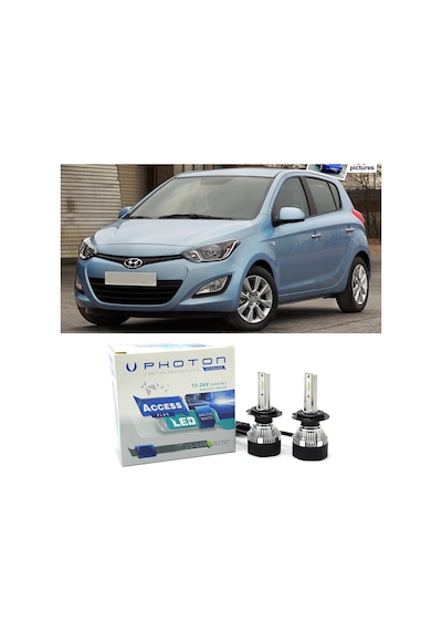 Hyundai İ20 Led Xenon Uzun + Kısa Far Ampulü H4 Access Yeni Seri Beyaz 2009 - 2014
