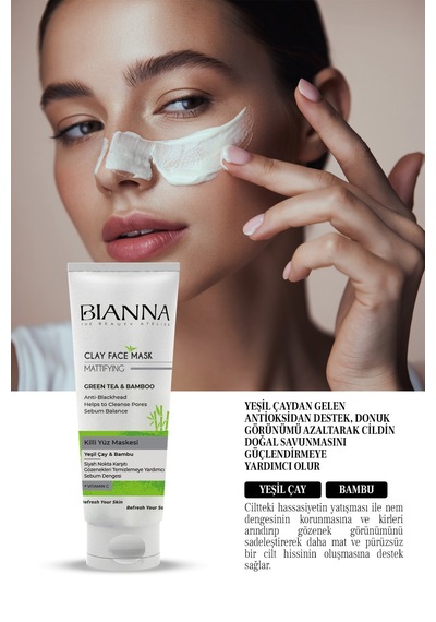 Yeşil Çay Ve Bambu Özlü Kil Maskesi C Vitaminli 200ml Yüzmask