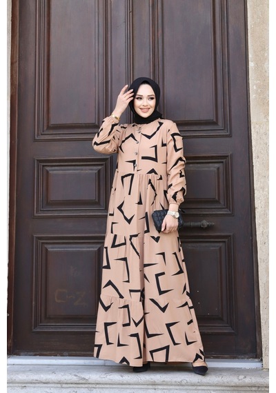 Hira Life Fashion Kadın Tesettür Mevsimlik Beli Kuşaklı Dokuma Viskon Elbise Vizon-siyah Vizon-siyah Hira Life Fashion Kadın Tesettür Mevsimlik Beli Kuşaklı Dokuma Viskon Elbise Vizon-siyah Vizon-siyah