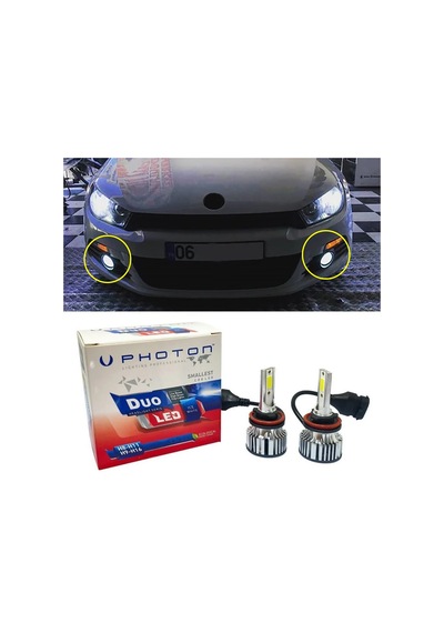 Vw Scirocco Mk3 Led Xenon Sis Farı Ampulü Hb4 9006 Duo Yeni Seri Beyaz