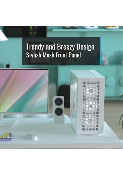 D502a, Mid-tower Kasa, Oyun Bilgisayarı Kasası, Airflow Mesh Ön Panel Tasarımı, 4 Rgb Fan Dahil, Atx Micro-atx Ve M