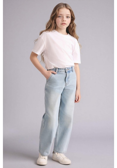 Defacto Baggy Fıt Jean Pantolon Kız Çocuk G4650a826smnm39 Mavi-nm39