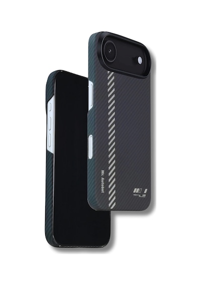 Apple Uyumlu iPhone 17 Air Kılıf M-safe Şarj 600d Güçlü Kamera Çerçeveli Pure Kevlar Fiber Turuncu-siyah Hafif İn