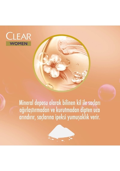 Clear Women Kil Terapisi Kepeğe Karşı Etkili Şampuan 350 ML