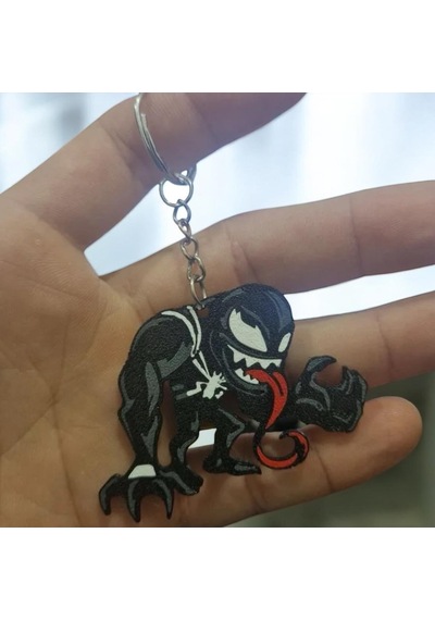 Venom Sevimli Figür Karakter Anahtarlık Çok Renkli