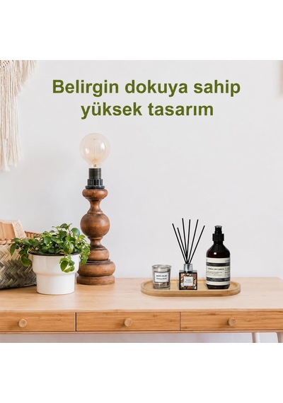 4 Lü Bambu Servis Tepsisi Seti Doğal Ahşap Bambu, Yuvarlatılmış Kenarlı, Kahvaltı Tepsisi, Sunum Ve Servis İçin Çok Amaçlı, Dayanıklı, Şık Ve Modern Bambu Tepsi Seti Çok Renkli