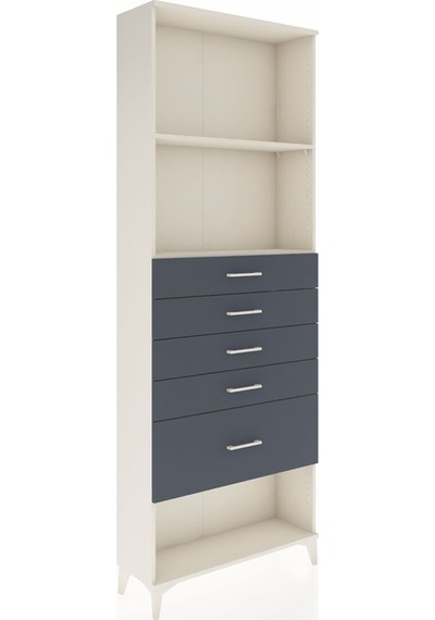 Arges Dolap 2 Raflı 5 Çekmeceli 88x30x243 Aytaşı-antrasit Aytaşı