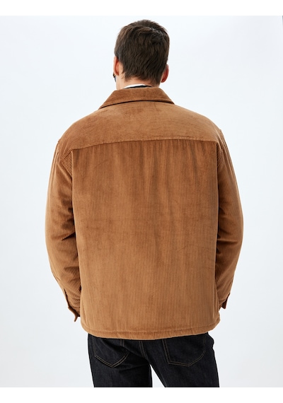Koton Slim Fit Ceket Fitilli Kadife Gömlek Yaka Kapaklı Cep Detaylı Pamuklu Deve Tüyü 5wam20118hw Taba Koton Slim Fit Ceket Fitilli Kadife Gömlek Yaka Kapaklı Cep Detaylı Pamuklu Deve Tüyü 5wam20118hw Taba