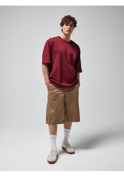 Gsstore X Midground Erkek Basic T-shirt E251227 Bordo