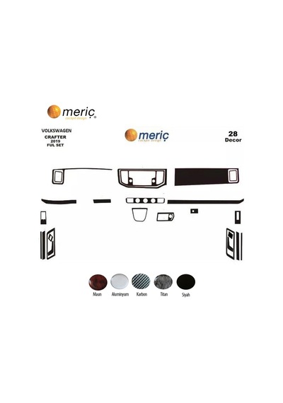 Meriç® Volkswagen Crafter Ön Torpido Kaplama 28 Parça 2020-› (530158417)