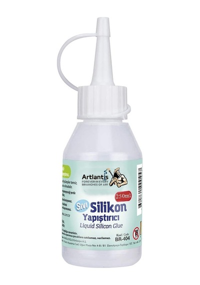 Sıvı Silikon Yapıştırıcı 250 Ml 1 Adet Brons Silikon Yapıştırıcı Sıvı 250 Gr Plastik Cam Mermer Kağıt Karton Tahta Köpük