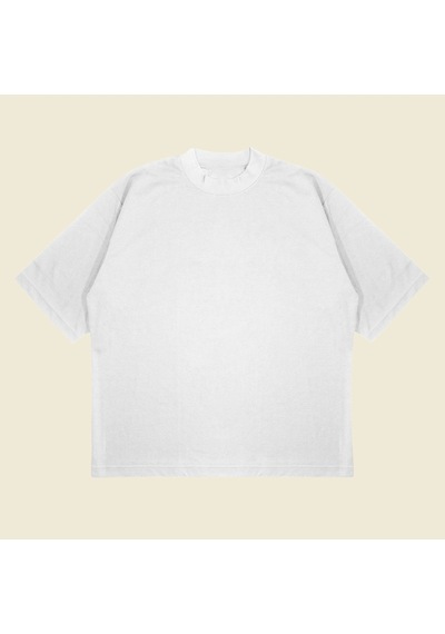Startmore Tigercourage Baskılı Oversize Unisex Pamuklu Nefes Alan Kalın Kumaşlı Beyaz
