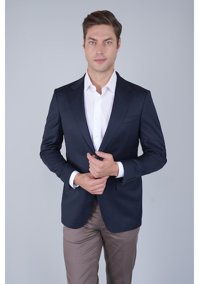 Bisse Comfort Fit Lacivert Mono Yaka Çift Yırtmaçlı 6 Drop Erkek Yün Ceket Pck24k24204 D39 Lacivert Bisse Comfort Fit Lacivert Mono Yaka Çift Yırtmaçlı 6 Drop Erkek Yün Ceket Pck24k24204 D39 Lacivert