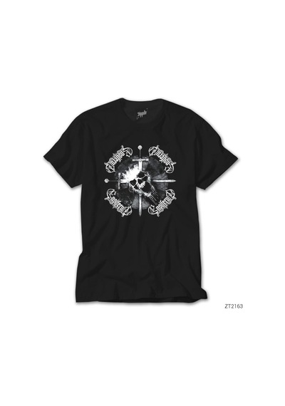 Ensiferum Skull Siyah Tişört Siyah