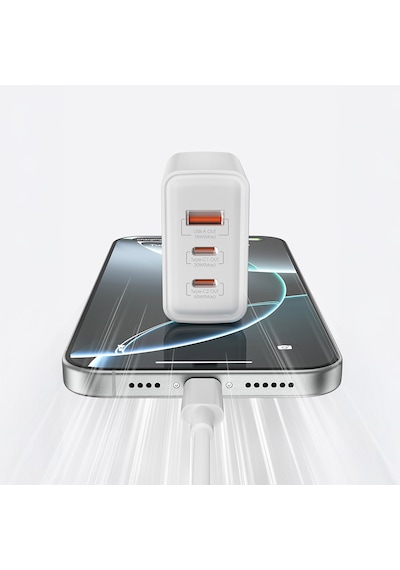 Wiwu Wi-g005 Essen Serisi Gan Tech Pd Hızlı Şarj Özellikli Şarj Başlığı 65w Beyaz