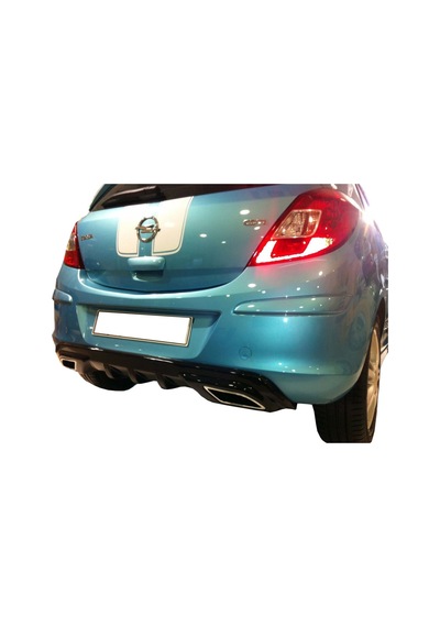 Opel Corsa D (2007-2015) Egzoz Görünümlü Arka Tampon Eki - Difüzö