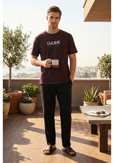 Buratti Erkek Pijama Takımı 6096160 Mürdüm Mürdüm