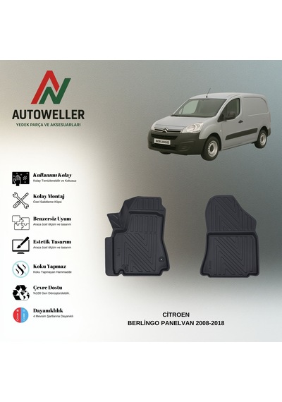 Citröen Berlingo Panelvan 2008-2018 Uyumlu Havuzlu Oto Paspas