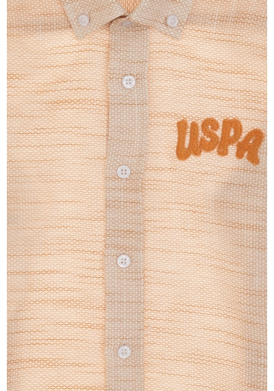 U.s. Polo Assn. Erkek Çocuk Koyu Sarı Gömlek Desenli 50300395-vr094 Koyu Sarı