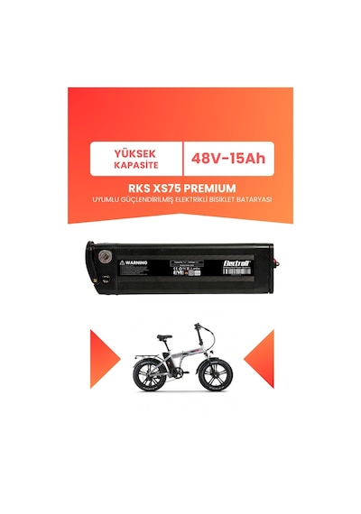 Rks Xs75 Premıum Uyumlu 48v 15ah Yüksek Kapasite Batarya