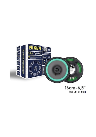 Niken Araç Hoparlörü Kolon 16cm 6,5inc 180watt Niken 2adet