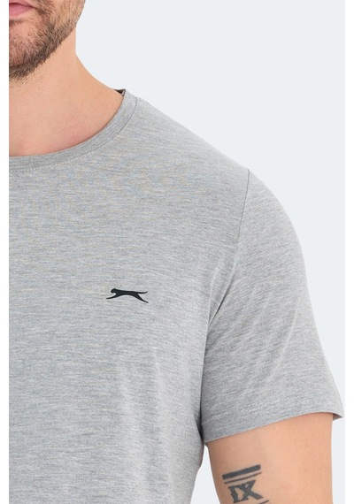 Slazenger Rosalva 2 Li Set Erkek Tişört Siyah - Gri