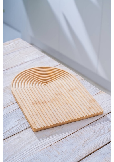 Acar Bambu Sunum Tabak - 33 Cm Kahverengi