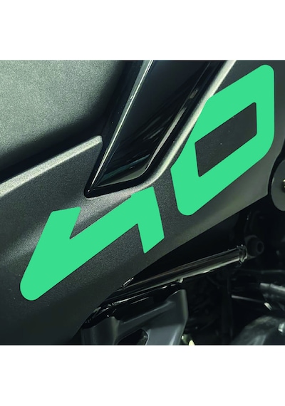 Cfmoto 450sr Arka Kuyruk Altı 40 Yazısı Sağ Sol Renk Sticker Etiket Tasarım Modeli