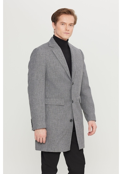 AC&Co / Altınyıldız Classics Erkek Antrasıt Standart Fit Normal Kesim Mono Yaka Armürlü Kapak Cepli Palto Antrasit AC&Co / Altınyıldız Classics Erkek Antrasıt Standart Fit Normal Kesim Mono Yaka Armürlü Kapak Cepli Palto Antrasit
