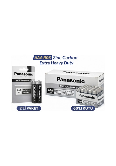 Panasonic Aaa R03 İnce Pil Zinc Carbon Extra Heavy Dutypanasonic Aaa R03 İnce Pil Zinc Carbon Extra Heavy Duty