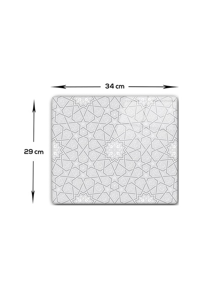 Selçuklu Motifi Desenli Cam Kesme Tahtası 29cm X 34cm