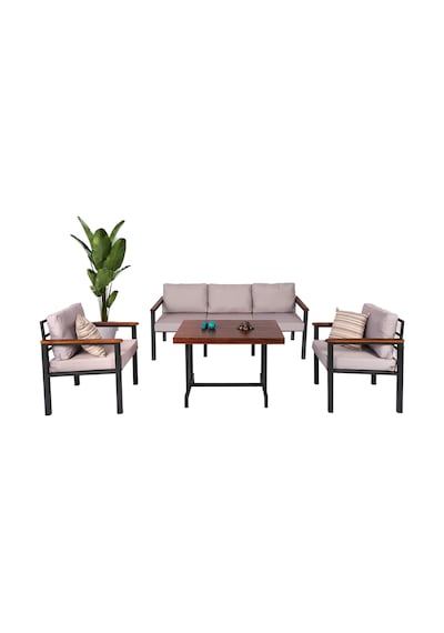 Neokas Bahce Mobilyası, Modern Balkon Mobilyası, Kafe Oturma Takımı, Teras Koltugu, 1+1+3+m Antrasit Neokas Bahce Mobilyası, Modern Balkon Mobilyası, Kafe Oturma Takımı, Teras Koltugu, 1+1+3+m Antrasit