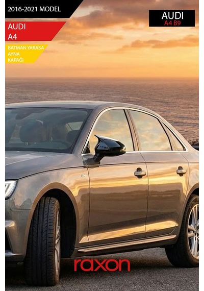 Audı A4 B9 2016-2021 Batman & Yarasa Ayna Kapağı Parlak Piano Black Sport