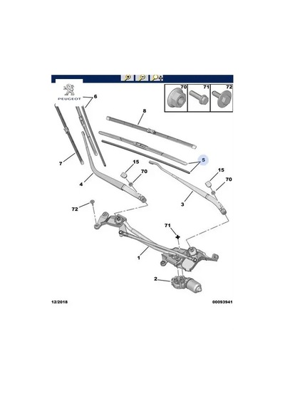 Silecek Süpürgesi Peugeot 6423.01