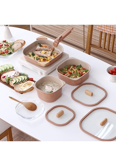 Neoflam Fika Comfort Terracota Tencere Ve Tava Seti Çok Renkli