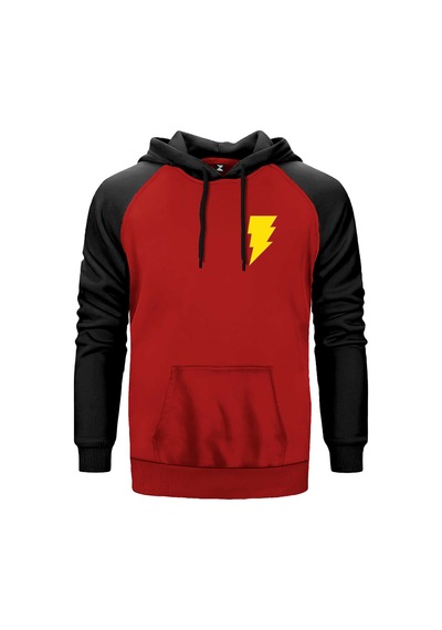 Black Adam Yellow Logo Gri Renk Reglan Kol Sweatshirt