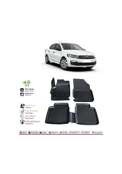 Citroen C-elysee 2018 Model 4d Ekstra Havuzlu Paspas