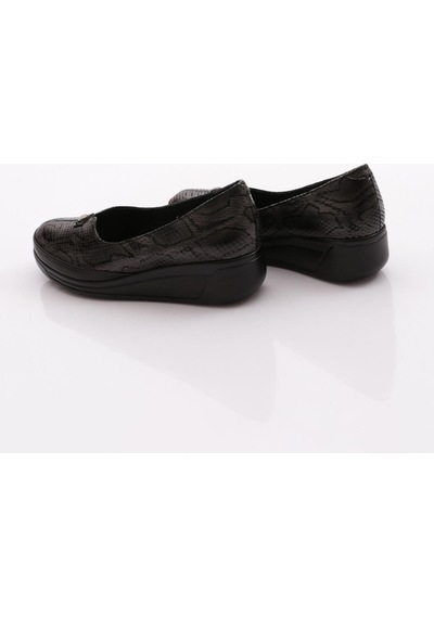 Dgn 106 Kadin Comfort Ayakkabi Siyah Yılan