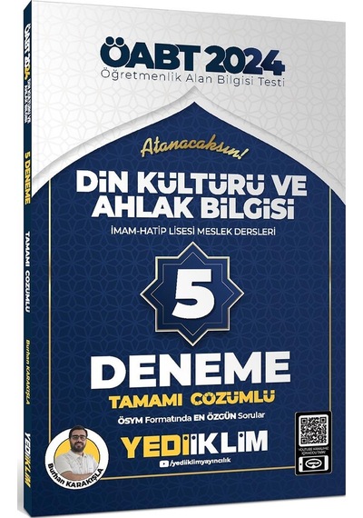 Yediiklim 2024 Öabt Din Kültürü Ve Ahlak Bilgisi İmam Hatip Lisesi Meslek Dersleri Tamamı Çözümlü 5 Deneme